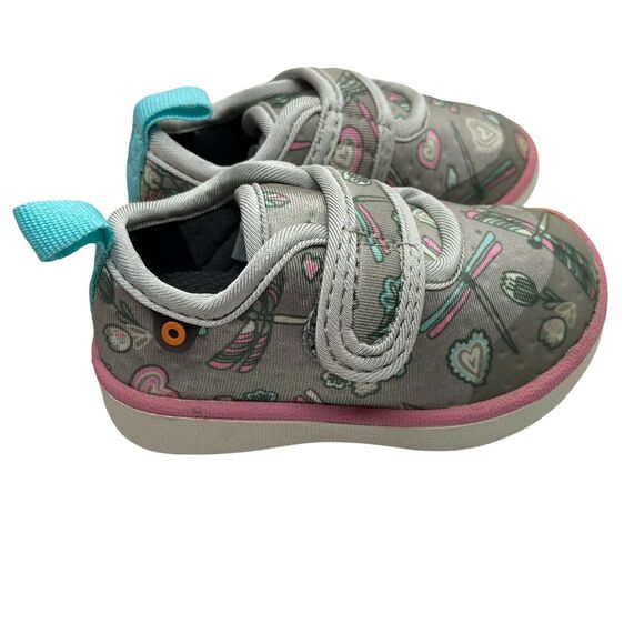 Bogs Shoes Dragonfly Puddles Unisex Kids Kicker Strap 72537K-066 Gray Slip On 4 - Picture 1 of 16